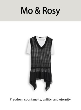 【入驻首秀】MO&ROSY【鬼马周刊】绑带收腰个性套装MR327C023