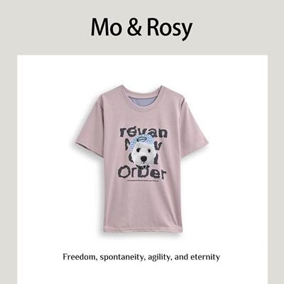 【入驻首秀】MO&ROSY【萌宠】个性小狗印花圆领短袖MR327C029