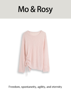 MO&ROSY 【寻梦山茶】 个性收腰绑带针织上衣MR327S068