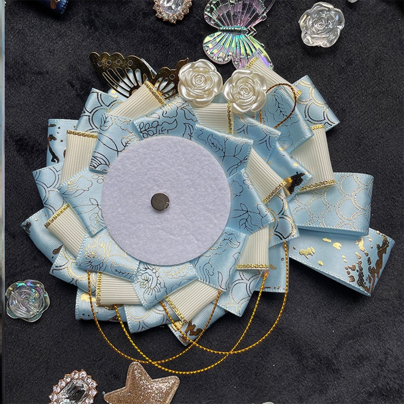 白菜价吧唧托二次元痛包装饰物手工diy饰品徽章托 华丽吧唧托现货