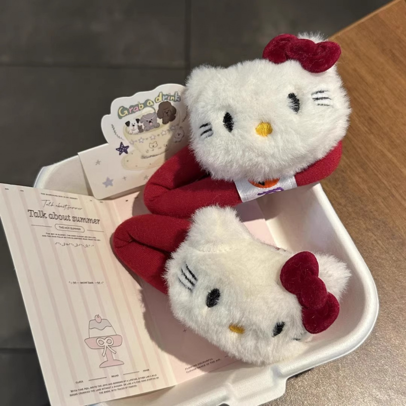 卡通KT猫毛绒发夹女2025新款发卡