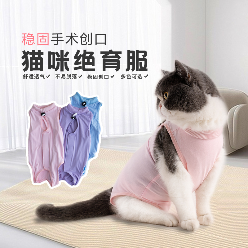贝哈可猫衣服绝育防舔断奶弹性