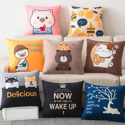 square Portrait cushion pillow covers Black and white printi