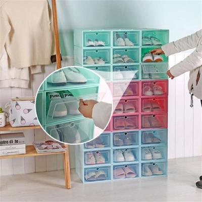 3PCS Transparent plastic shoe box dustproof Shoes cabinet