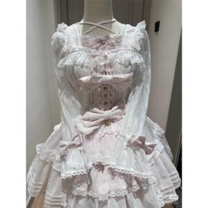 日系量产型新款甜美可爱甜美洛丽塔蕾丝拼接8868连衣裙