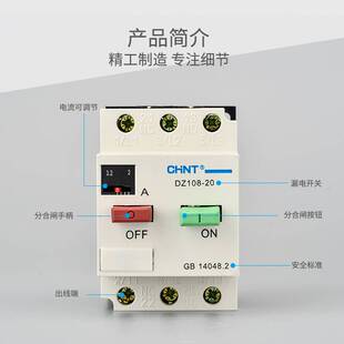 20A 211 5A10A8A20A电动机保护器空开1 6.3 正泰断路器DZ108