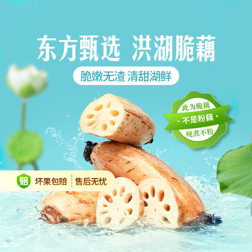 东方甄选洪湖莲藕脆藕3斤/5斤装