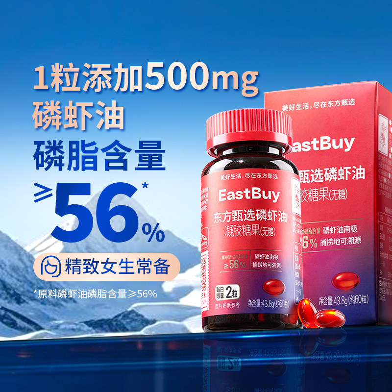 东方甄选磷虾油凝胶糖果图片