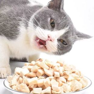 宠豹宠物零食冻干鸡肉粒鸭肉粒蛋黄猫草鸡小胸鸭小胸鸭肉碎拌粮
