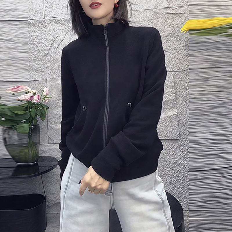 立领卫衣女短款外套春秋新款