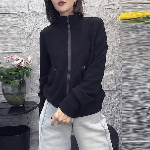 立领卫衣女短款外套春秋新款