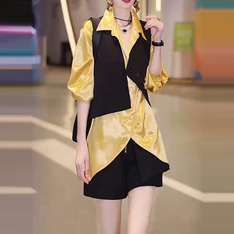 两件套装秋季洋气宽松休闲衬衫