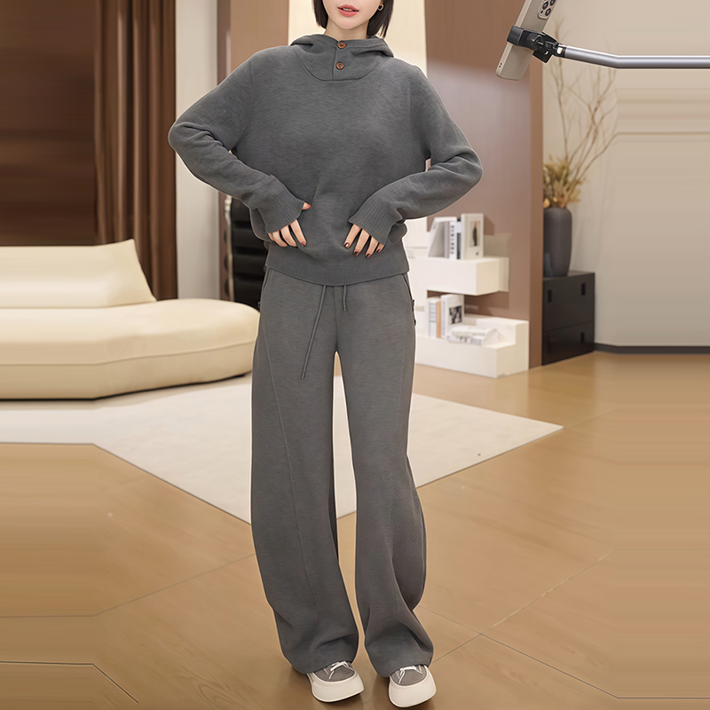 极简风针织套装女秋冬季气质