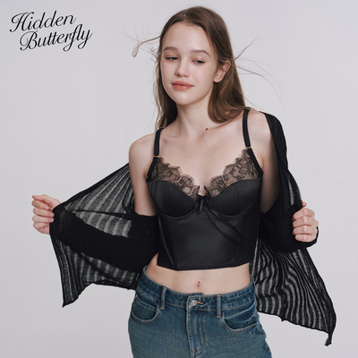 HIDDENBUTTERFLY法式缎面胸衣