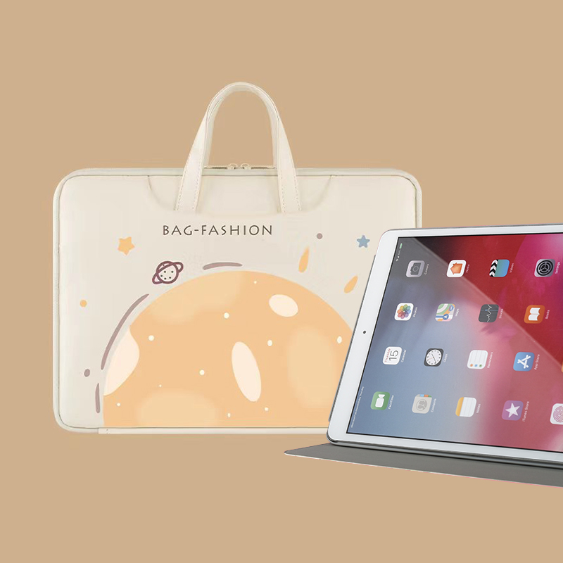 ipad平板手提包简约多层收纳防水适用华为matepad11.5英寸学习机13.8英寸防摔卡通学生收纳包苹果9.7寸10.2寸