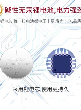 适用于升仕ZT310-X-R-V-T-M摩托车感应钥匙遥控器CR2450钮扣电池