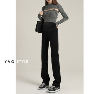 孕妇裤子春夏季外穿打底牛仔裤孕早期不勒肚子春装2025新款直筒裤