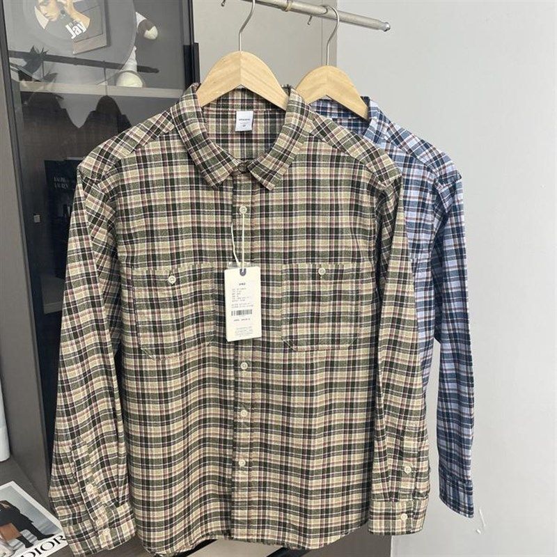 美式复古古着格子!春季男士外贸百搭通勤慵懒风长袖衬衫外套潮,男装,衬衫,淘宝优惠券,粉丝福利购,淘宝优惠卷