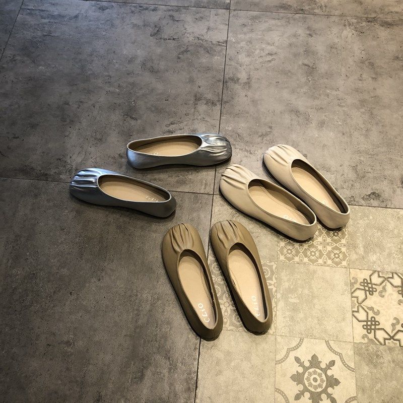 鞋子女2023年新款韩版时尚复古奶奶鞋百搭平底圆头浅口单鞋懒人鞋,女鞋,浅口单鞋,淘宝优惠券,粉丝福利购,淘宝优惠卷