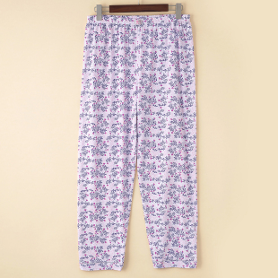 薄款 纯棉大码 空调裤 中老年睡裤 老人宽松家居裤 衬裤 加肥长裤 女 夏季