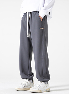 wassupdeion美式春秋季休闲裤男2024新款潮牌束脚运动裤时尚卫裤