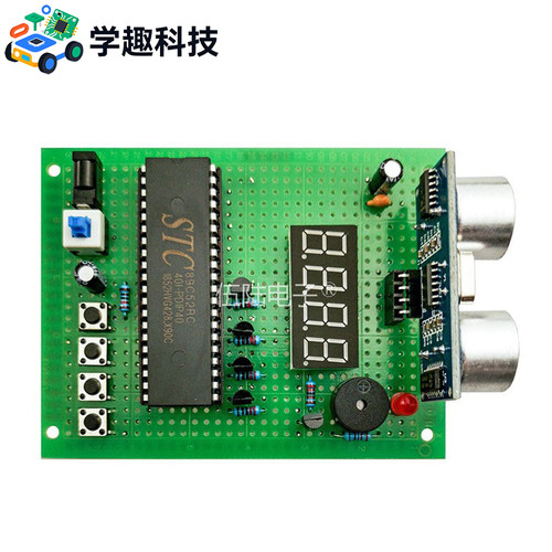 单片机超声波测距仪焊接散件