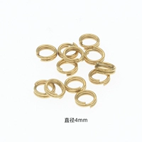 (10 упаковок) 4 мм золотых двойных кругов