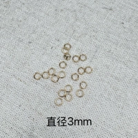 (10 упаковка) 3 мм золотого двойного круга