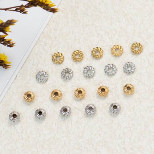 钛钢镀18K螺纹隔片南瓜隔珠