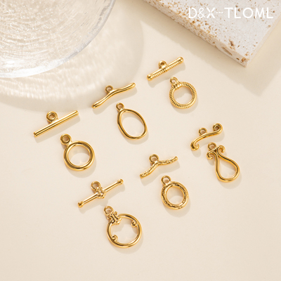 钛钢镀18K精工ot扣diy珍珠扣