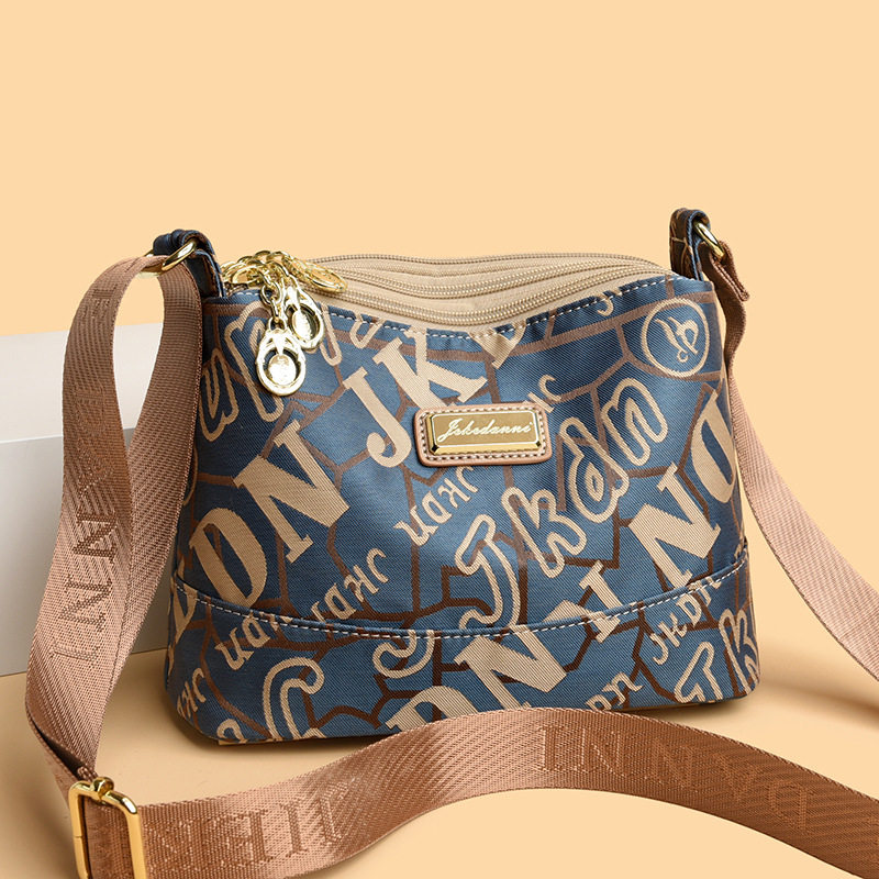 中老年女牛津布包包多层斜挎休闲妈妈轻便帆布包百搭单肩婆婆女包