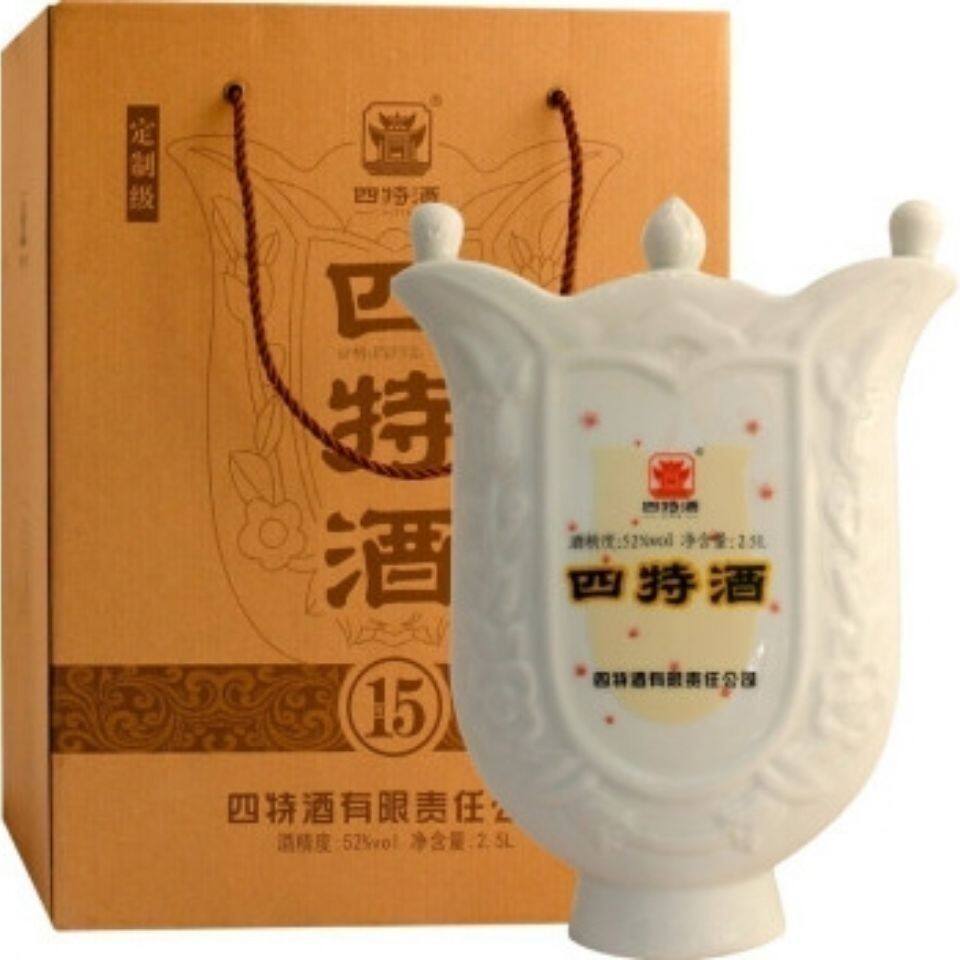 5斤装52度四特十五年纪念版(限量款)特香型白酒2500ml礼盒装单瓶