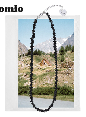 flomio黑银串珠短项链
