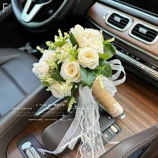 手捧花新娘结婚干花新婚领证高级感仿真干花球婚纱照婚礼当天永生