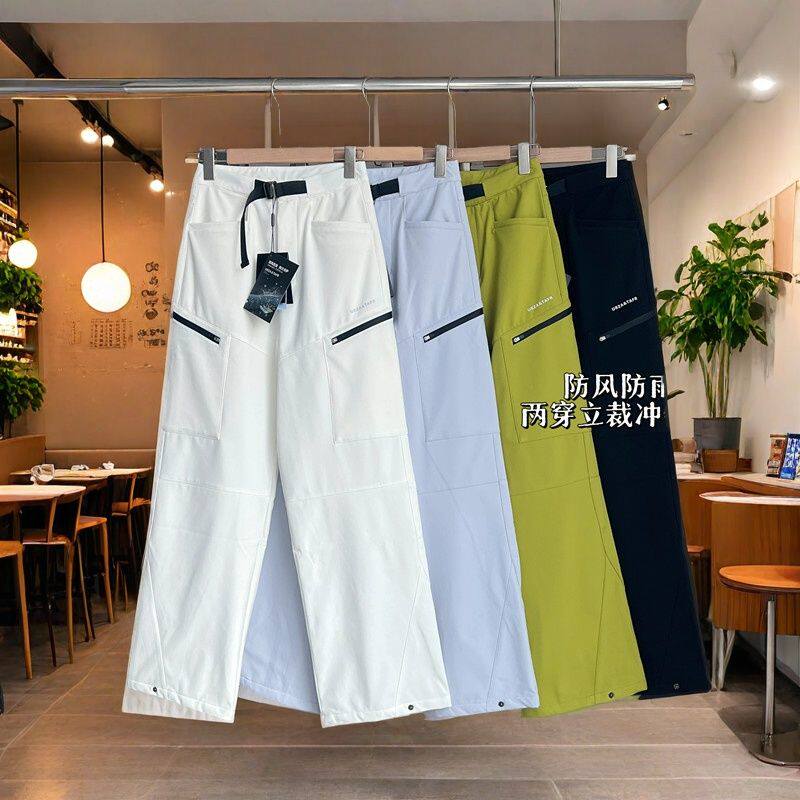 大厂订单山行立裁薄绒冲锋软壳裤女2025秋冬防风防雨户外登山裤新