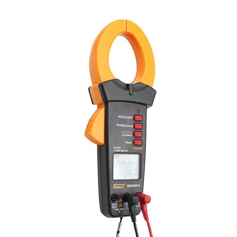 滨江2000VA数字钳形万用表交直流高压2000A大钳口55mm光伏电流表
