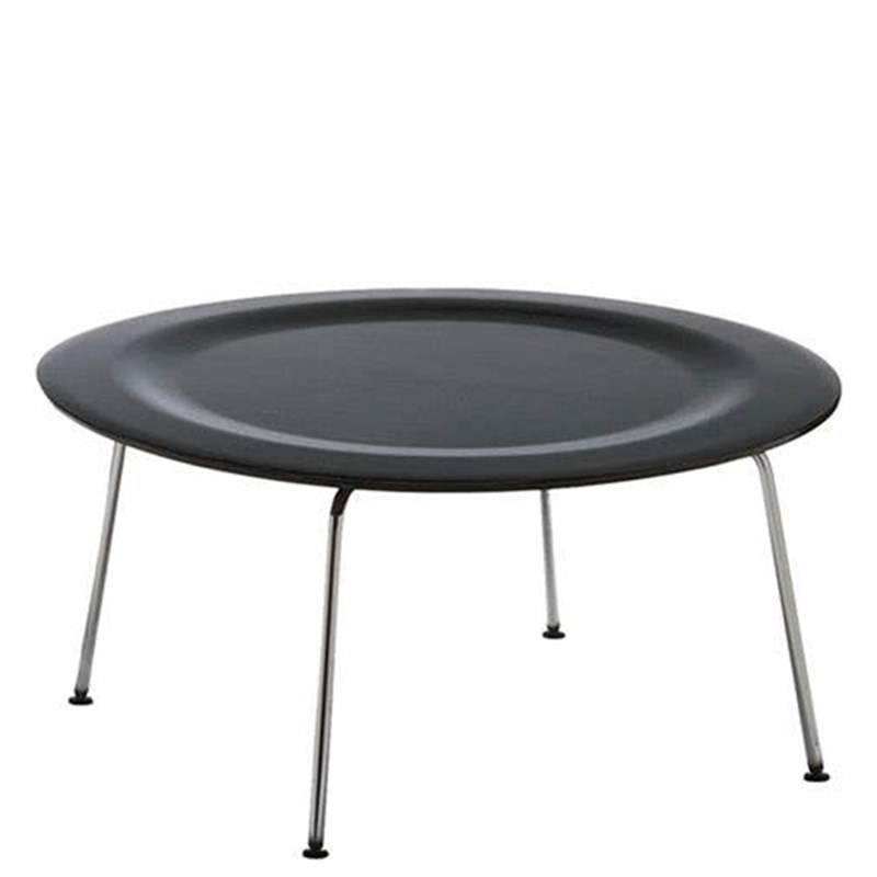 包邮伊姆斯弯曲木咖啡桌Coffee Table圆台不锈钢脚茶几CTM