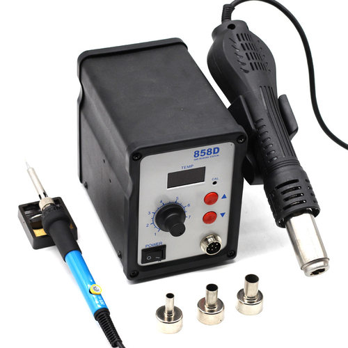出口110v 220v858d数显热风焊台 700w热风返修台欧规英规美规