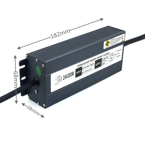24V200W防水电源带PFC功率因素全球电压输入LED电源开关电源厂家