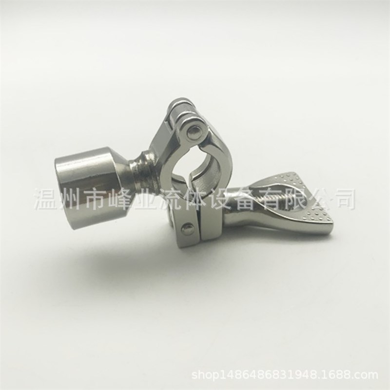 304不锈钢内丝精铸卡箍式管支架单边开口SIO固定夹具