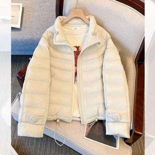 石墨烯云绒立领排骨羽绒棉服外套加厚女2025冬装新款巨好看的棉袄