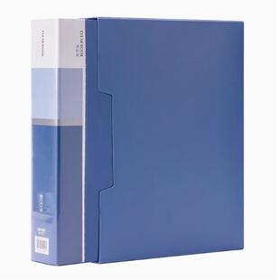 得力5007大容量资料册插袋文件册活页票证收纳袋文件夹A4/100页
