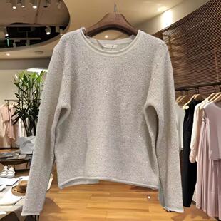 缤典韩系羊毛亮片圆领套头毛衣女冬季2026新打底针织衫潮52231