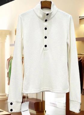 RAIN MALKA秋冬立领羊毛小衫高端简约长袖针织衫休闲加厚T恤83269