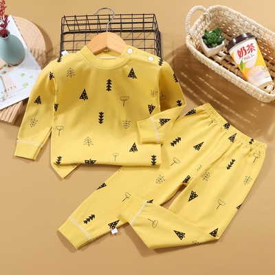 春秋款纯棉秋衣秋裤家居服套装