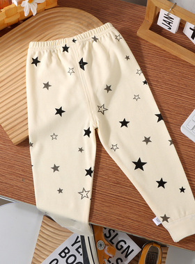 纯棉秋裤打底裤睡裤线裤家居裤男女童内穿外穿宝宝居家a类四季款