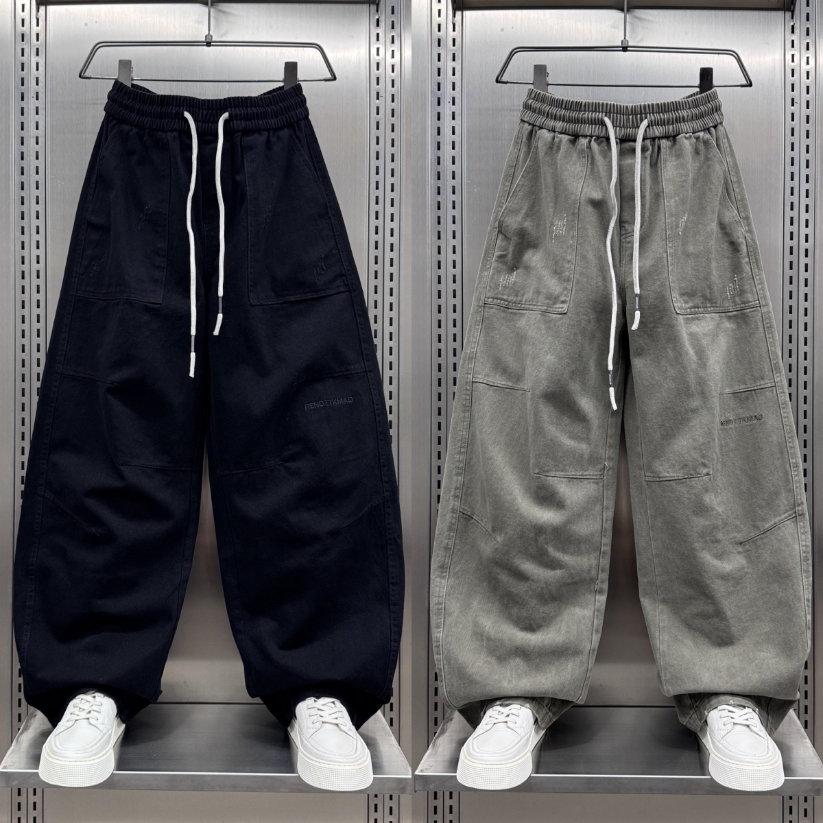 美式复古工装裤男款宽松直筒