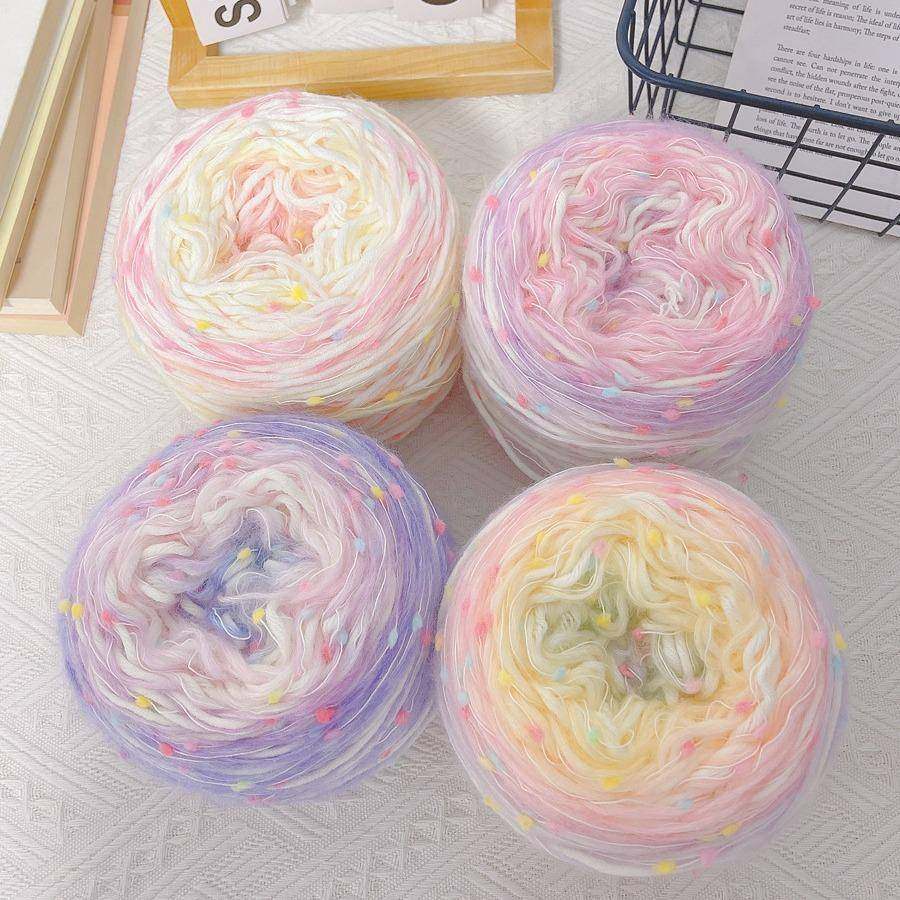 彩虹糖渐变围巾手工diy材料包送男女朋友礼物自织围巾手混粗毛线,纺织面料/辅料/配套,纱线,淘宝优惠券,粉丝福利购,淘宝优惠卷