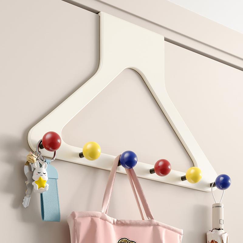多巴胺门后挂钩免打孔强力承重挂衣钩悬挂卧室门衣帽挂包收纳挂架