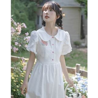 白色仙女裙子超仙森系甜美连衣裙女装夏季2022年新款学生气质长裙